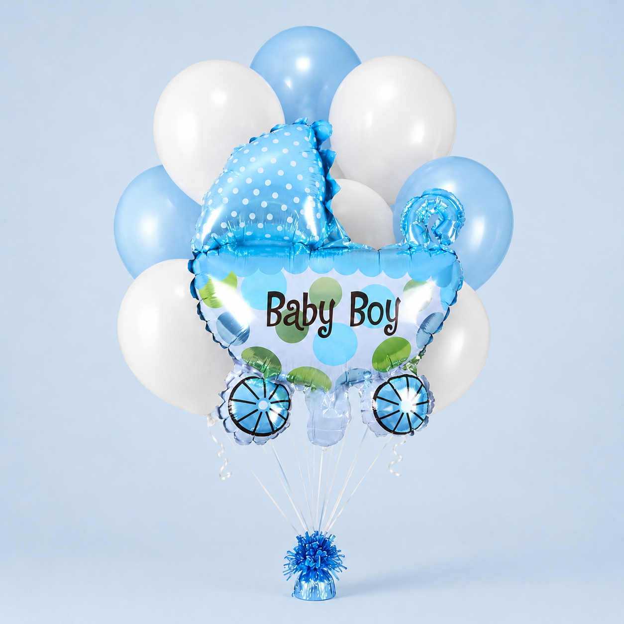 Baby Boy Stroller Balloon Bouquet 1