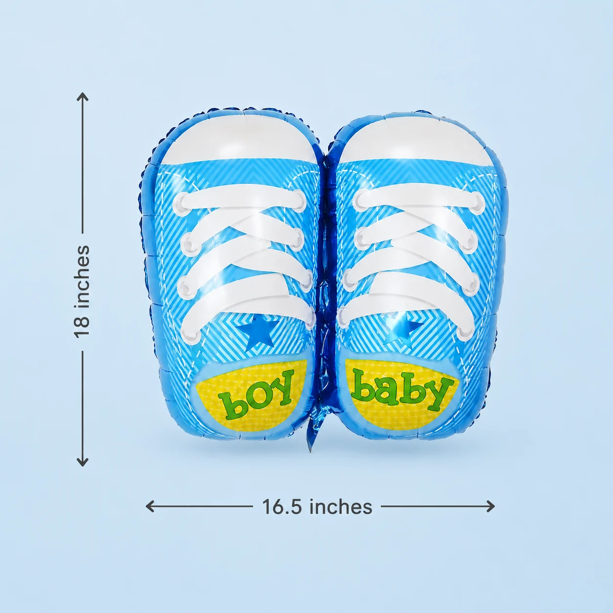 Baby Boy Shoes Balloon Bouquet measure