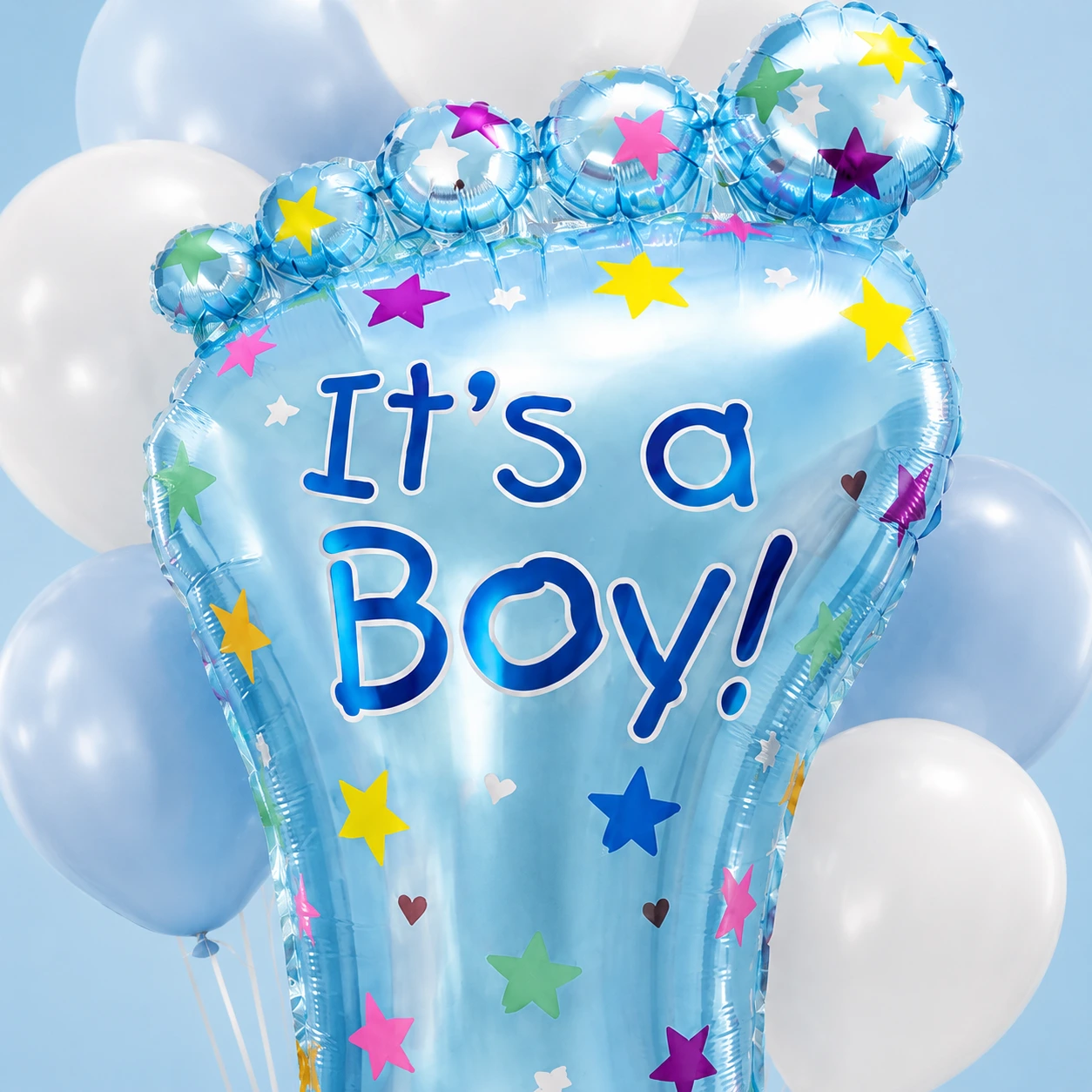 Blue It's A Boy Foot Balloon Bouquet 3