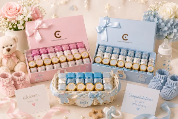 Newborn celebration chocolates for baby girl and baby boy in UAE