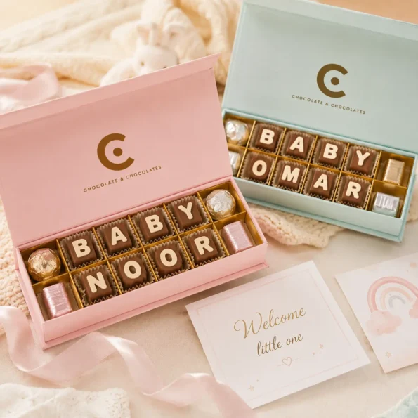 Baby name chocolate gift box in Dubai