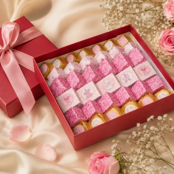 Baby girl Aqiqah chocolate gift box in UAE
